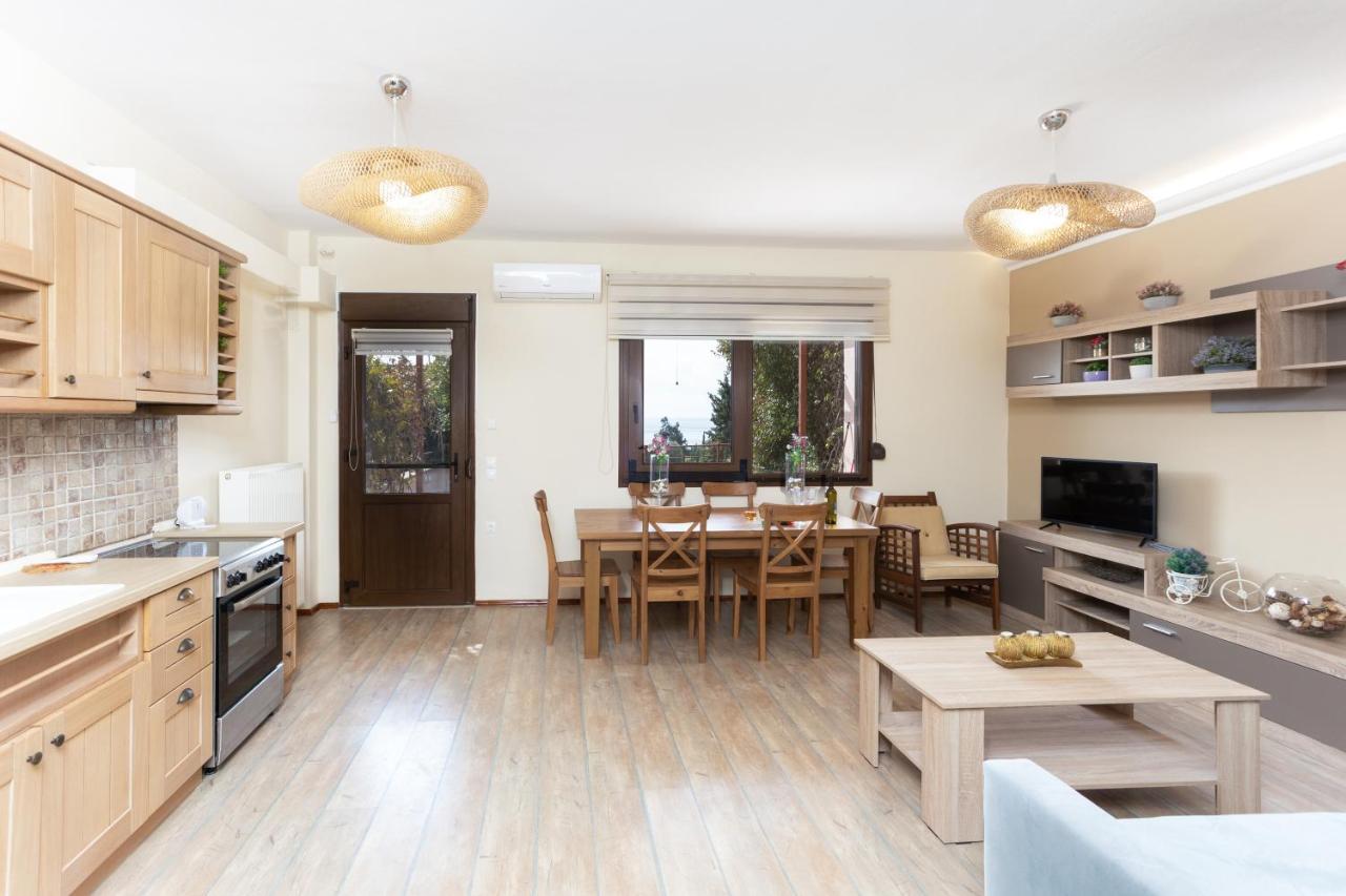 Twinstars Apartment With Courtyard And View Kalyves Polygyrou ภายนอก รูปภาพ